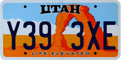 UT license plate Y393XE