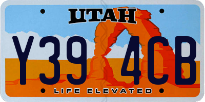UT license plate Y394CB