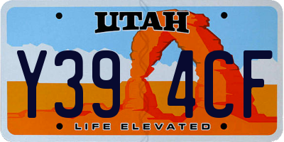 UT license plate Y394CF