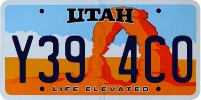 UT license plate Y394CO