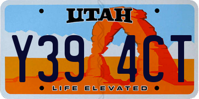 UT license plate Y394CT