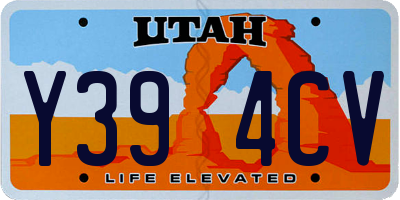 UT license plate Y394CV