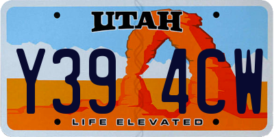 UT license plate Y394CW