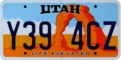 UT license plate Y394CZ