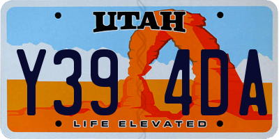 UT license plate Y394DA