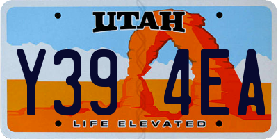 UT license plate Y394EA