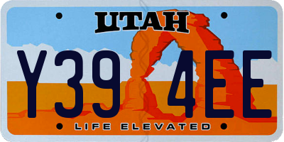 UT license plate Y394EE