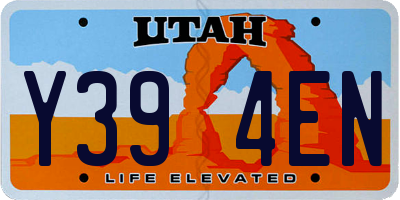 UT license plate Y394EN