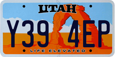 UT license plate Y394EP