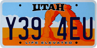 UT license plate Y394EU