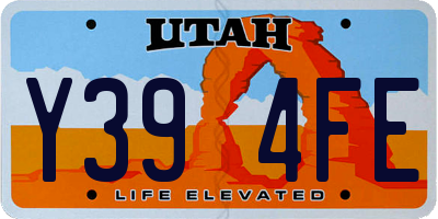 UT license plate Y394FE