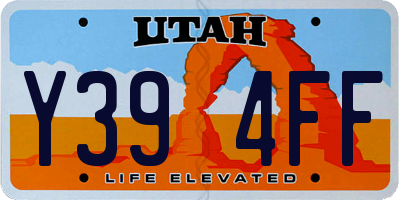 UT license plate Y394FF
