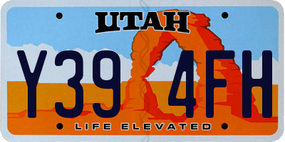 UT license plate Y394FH