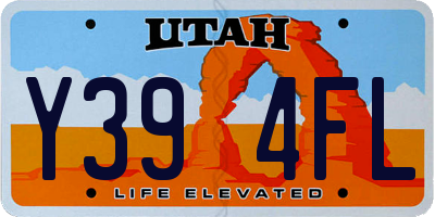 UT license plate Y394FL