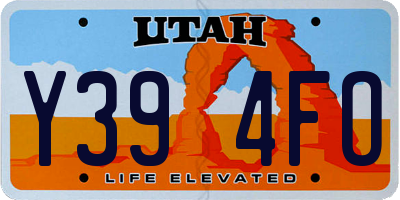 UT license plate Y394FO
