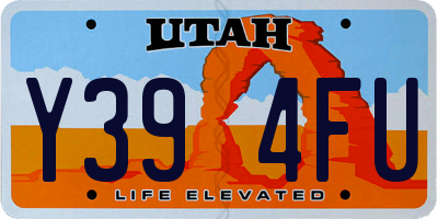UT license plate Y394FU