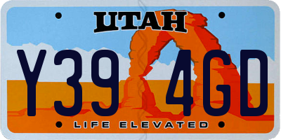 UT license plate Y394GD