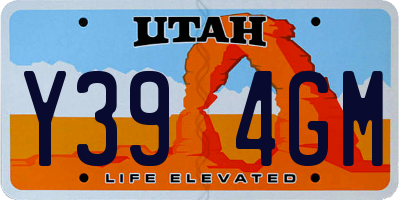 UT license plate Y394GM
