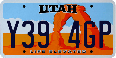 UT license plate Y394GP