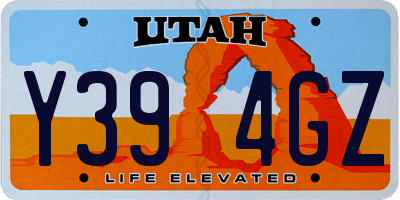 UT license plate Y394GZ