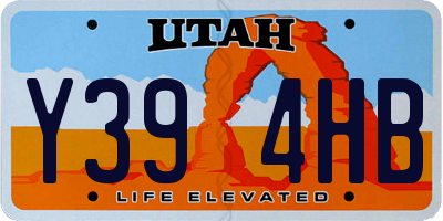 UT license plate Y394HB