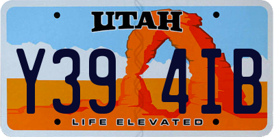 UT license plate Y394IB
