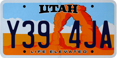 UT license plate Y394JA