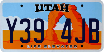 UT license plate Y394JB
