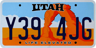UT license plate Y394JG