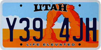 UT license plate Y394JH