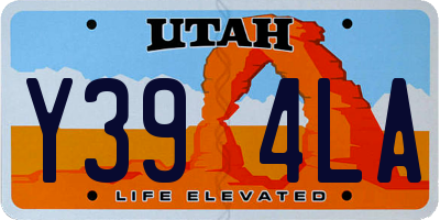 UT license plate Y394LA