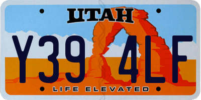UT license plate Y394LF