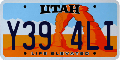 UT license plate Y394LI