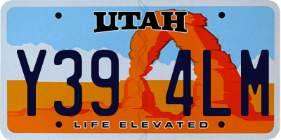 UT license plate Y394LM