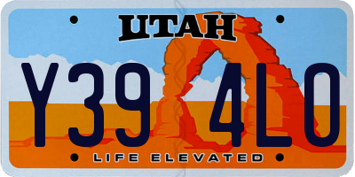 UT license plate Y394LO
