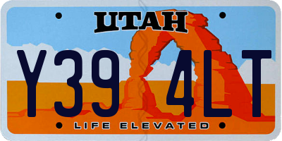 UT license plate Y394LT