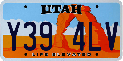UT license plate Y394LV