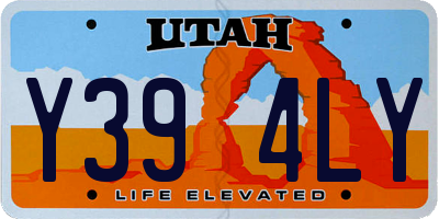 UT license plate Y394LY