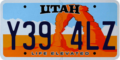 UT license plate Y394LZ