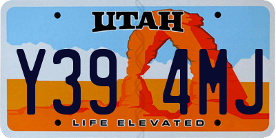 UT license plate Y394MJ