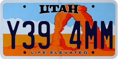 UT license plate Y394MM