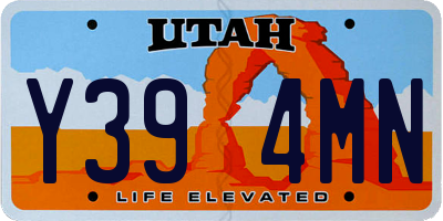 UT license plate Y394MN