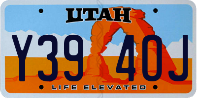 UT license plate Y394OJ