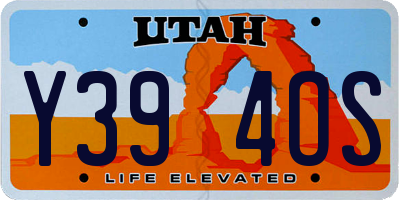 UT license plate Y394OS