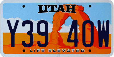 UT license plate Y394OW
