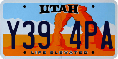 UT license plate Y394PA