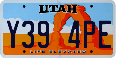UT license plate Y394PE