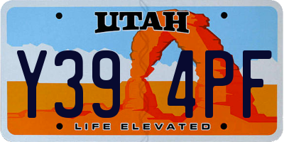 UT license plate Y394PF