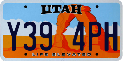 UT license plate Y394PH
