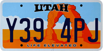 UT license plate Y394PJ